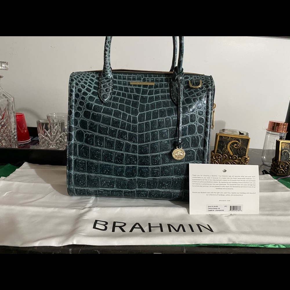 Brahmin Caroline Obsidian Veil Leather.